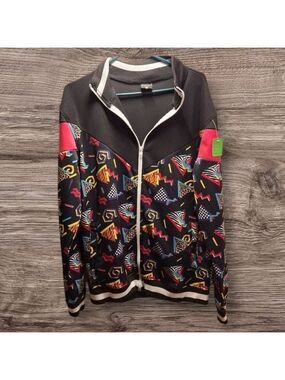 Screenshot Brand Mens Black Neon Jacket Large